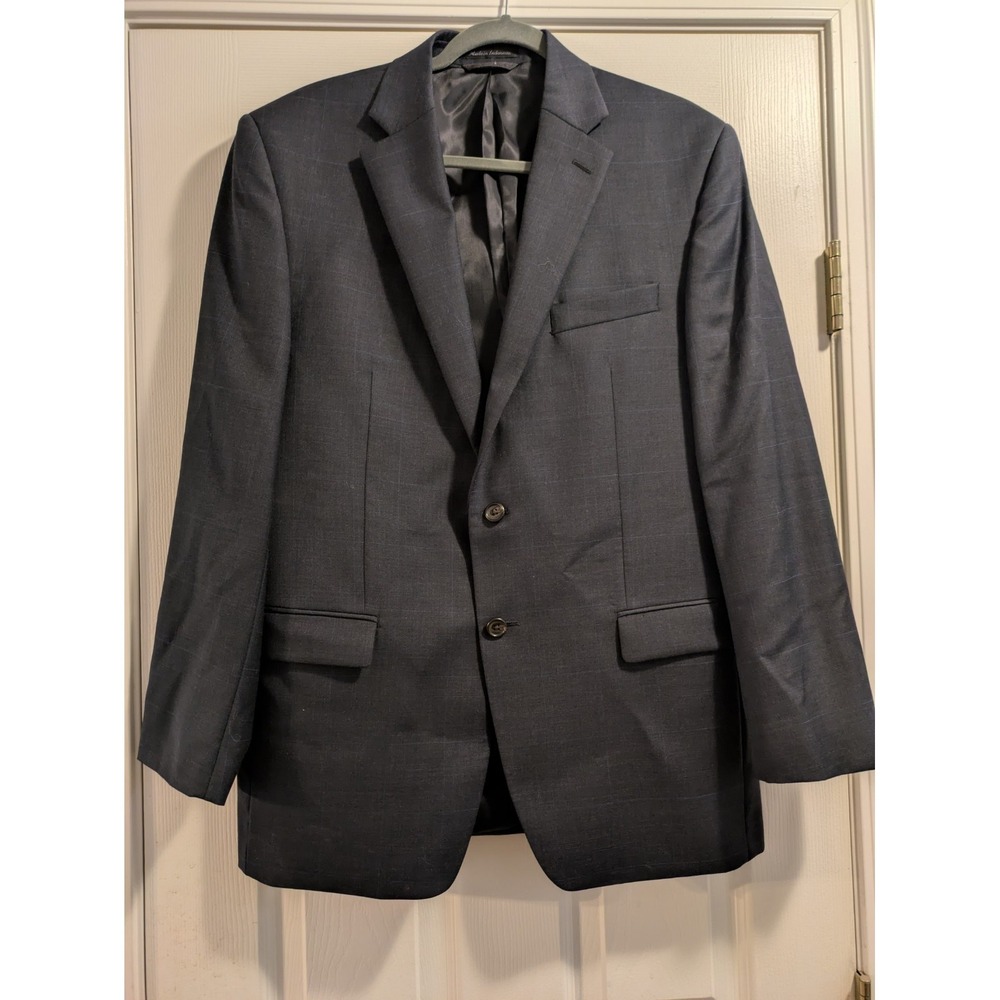 Lauren Ralph Lauren Blazer Men Green Label Wool 40R Charcoal Gray Plaid